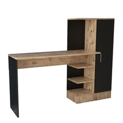 Bureau détude moderne - CT2 - Pin atlantique / Noir - 1523 x 95 x 50 cm
