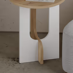 Woody Fashion 855DTE2961 Table à café, latérale et de salon Bout de canapé Forme arrondie 1 pieds