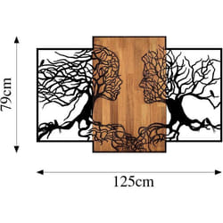 Décoration murale en bois et métal Walnut Visages
