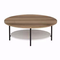 Woody Fashion Elis, Table basse, Forme ovale, 4 pieds, Bois