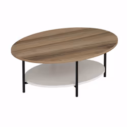 Woody Fashion Elis Table basse Forme ovale 4 pieds