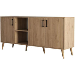 Buffet - EXXEN - 3 portes - 180 x 80 x 45 cm - Chêne