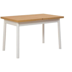 Table à manger extensible Avre Bois clair et Blanc