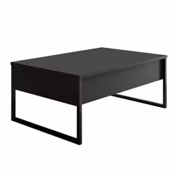 Woody Fashion Luxe, Table basse, Forme rectangulaire, 2 pieds, Anthracite