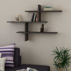Woody Fashion 776HMS1727 étagères Etagère modulable Mural Tableau à particules Anthracite