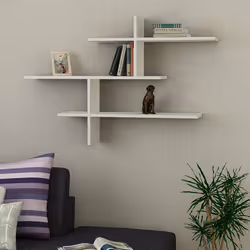Woody Fashion 776HMS1732 étagères Etagère modulable Mural Tableau à particules Blanc