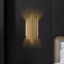 Applique murale Lillari L18xH40cm Métal Or