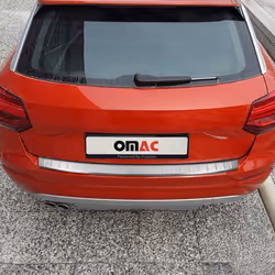 Protection seuil de pare-chocs arriére pour Audi Q2 2017-2025 PRE-FL Brossé Inox