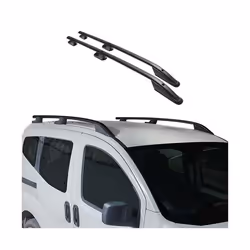 Barres de toit longitudinales pour Citroen Nemo 2008-2016 Aluminium Noir 2Pcs