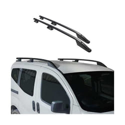 Barres de toit longitudinales pour Citroen Nemo 2008-2016 Aluminium Noir 2Pcs