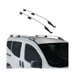 Barres de toit longitudinales pour Peugeot Bipper 2008-2021 Aluminium Gris