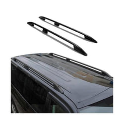 Barres de toit longitudinales pour VW T6 Transporter 2015-2025 L2 Alu Noir