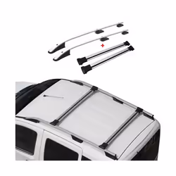 Kit Barres de toit pour Renault Trafic Opel Vivaro 2001-2014 Alu Gris L1 Court