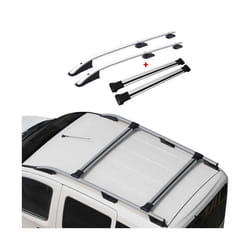 Kit Barres de toit pour Renault Trafic Opel Vivaro 2001-2014 Alu Gris L1 Court