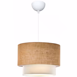 Description générale Découvrez notre suspension en tissu effet lin Nature, une pièce élégante et moderne qui apportera une to ...