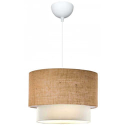 Hanah Home - Suspension en tissu effet lin Nature
