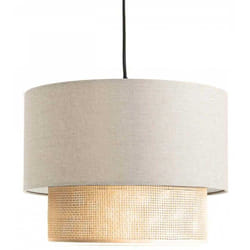 Hanah Home - Suspension en tissu effet lin Nature