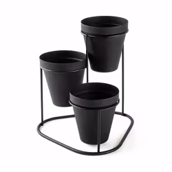 Wallxpert GED-014, Support de pots, Métal, Noir, Intérieure, 190 mm, 190 mm