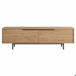 Meuble 2 portes TV Evelis L160cm Bois clair