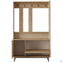 Meuble dentrée en aggloméré et effet cannage Only