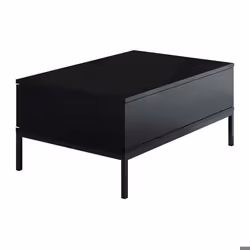 Table basse en agglomeré et métal Lord noir