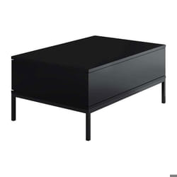 Table basse en agglomeré et métal Lord noir