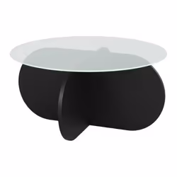 Table basse en verre Bubble noir