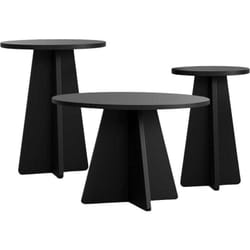 Hanah Home - Ensemble de 3 tables basses Mushroom