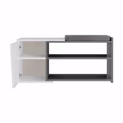 Woody Fashion 855DTE5105, Fermé, Anthracite, Blanc, Tableau à particules, Polyester, 2 étagères, Mélamine, 1046 mm