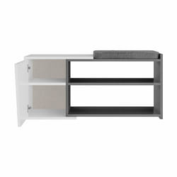 Woody Fashion 855DTE5105 Organisateur pour chaussures Fermé Anthracite, Blanc