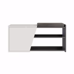 Woody Fashion 855DTE5105 Organisateur pour chaussures Fermé Anthracite, Blanc