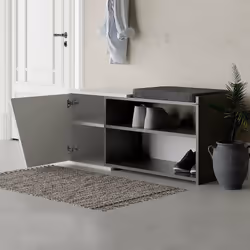 Woody Fashion 855DTE5105 Organisateur pour chaussures Fermé Anthracite, Blanc