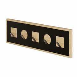 Woody Fashion 855DTE5122 porte-manteaux Mural 5 crochet(s) Noir, Bois