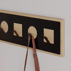 Woody Fashion 855DTE5122 porte-manteaux Mural 5 crochet(s) Noir, Bois - Vue supplémentaire 4