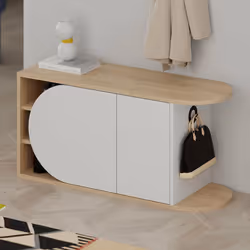 Woody Fashion 855DTE5169 Organisateur pour chaussures Fermé Chêne, Blanc - Vue supplémentaire 4