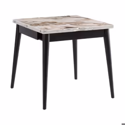 Table de repas extensible Totem noir blanc marbré