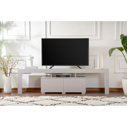 Meuble TV - ENCLAVE - Gris - 180 x 50 x 31 cm