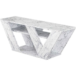 Meuble TV en aggloméré Pipralla marbre carrara