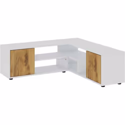 Meuble TV dangle en aggloméré Rosa blanc chêne
