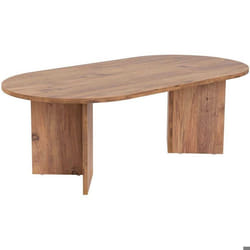 Table basse ovale en aggloméré coloris pin atlantique L119 cm - IRIS
