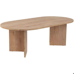 Table basse ovale en aggloméré coloris chêne saphir L119 cm - IRIS
