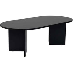 Table basse ovale en aggloméré coloris noir L119 cm - IRIS