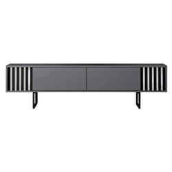Meuble TV en aggloméré et métal Chrome Line anthracite