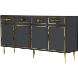 Hanah Home - Buffet en aggloméré 4 portes Belly