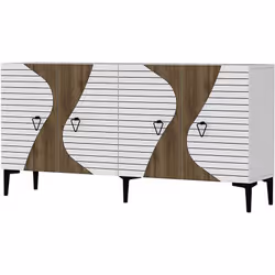 Aspect Finitions Noyer Matériau principal Panneaux de particules mélaminé Dimensions Hauteur (en cm) 75 Longueur (en cm) 150  ...