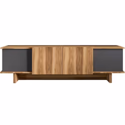 Aspect Finitions Noyer Matériau principal Panneaux de particules mélaminé Dimensions Hauteur (en cm) 50 Longueur (en cm) 180 ...