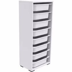 Meuble de rangement 8 tiroirs Cara blanc