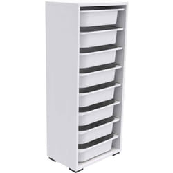 Meuble de rangement 8 tiroirs Cara blanc