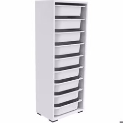 Meuble de rangement 9 tiroirs Zola blanc