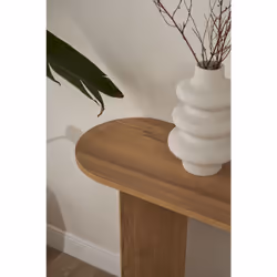 Woody Fashion Sira - VNT Oak Bout de canapé Forme ovale 2 pieds - Vue supplémentaire 5